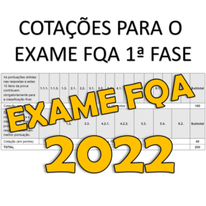 Cotação Exame FQA 1afase 2022