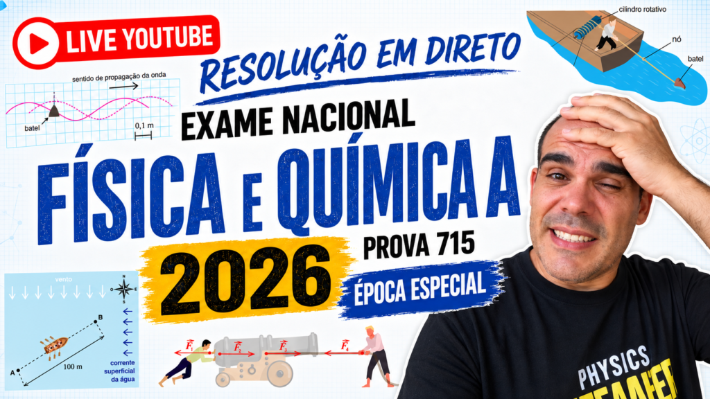 Exame Nacional de FQA 2026 época Especial EE EstudaFQ resolução completa Física e Química FQ